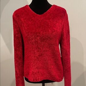 Red Women's Sweater vintage medium holiday ready